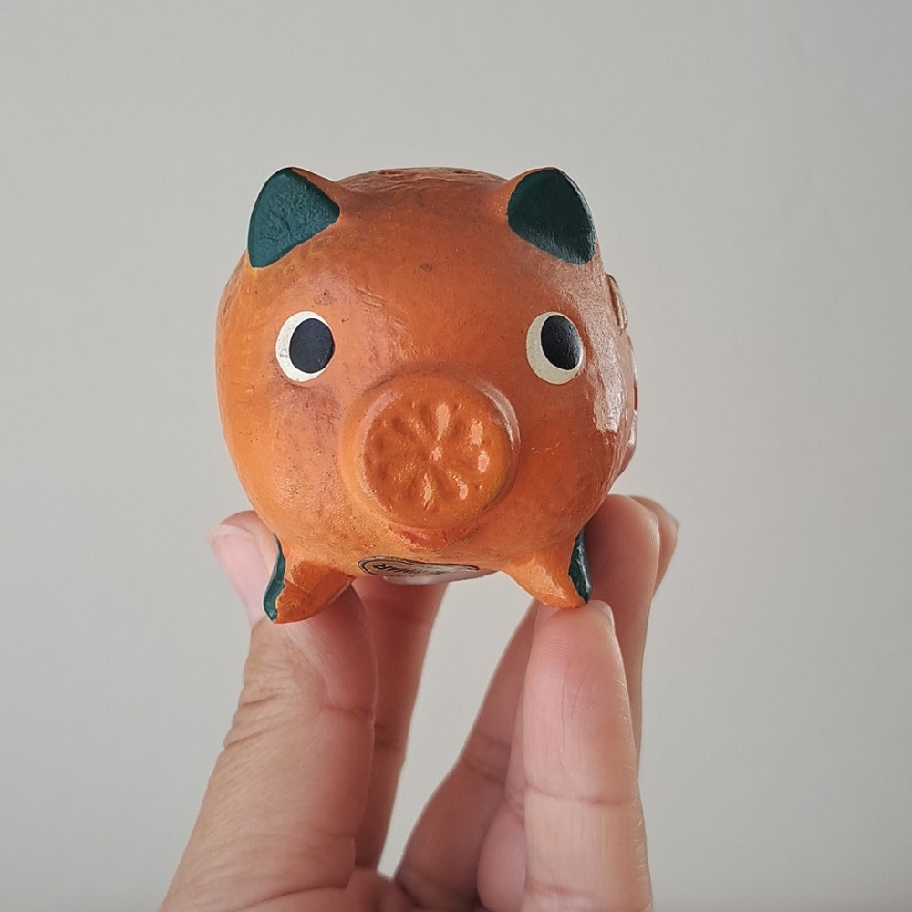 Vintage Japan Ceramic Florida Orange Fruit Pig Salt & Pepper Shakers Kitsch